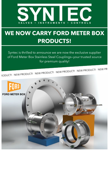 Ad: Syntec Process Equiment Now Carries Ford Meter Box Products